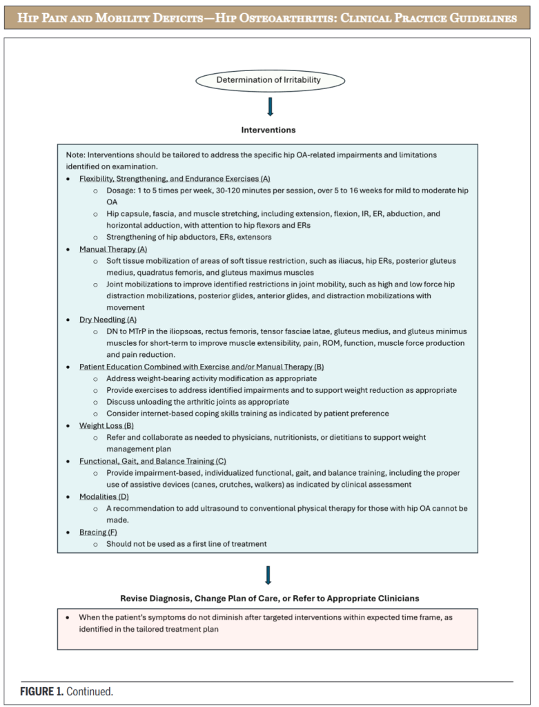 고관절 골관절염 CPG 알고리즘