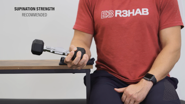 테니스 엘보 재활 회외운동